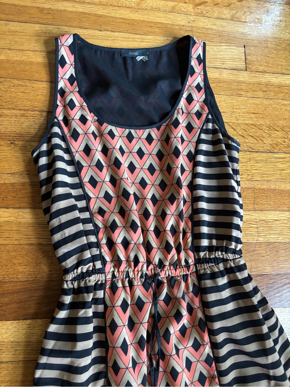 THML Maxi Dress waist tie sleeveless - Picture 3 of 8